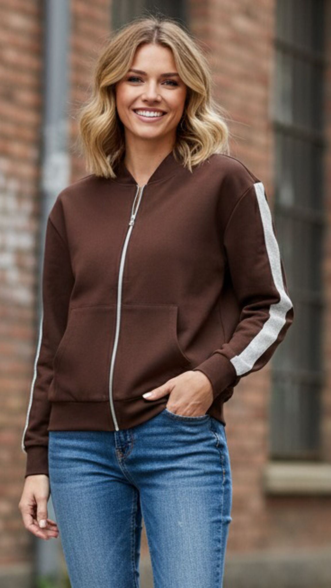 Enjoy Womenswear Sweat Bomberjacke für Damen – Casual Style
