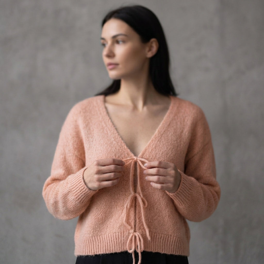 Enjoy womenswear Damen Strickjacke Mohair modisch kuschelig für den Herbst