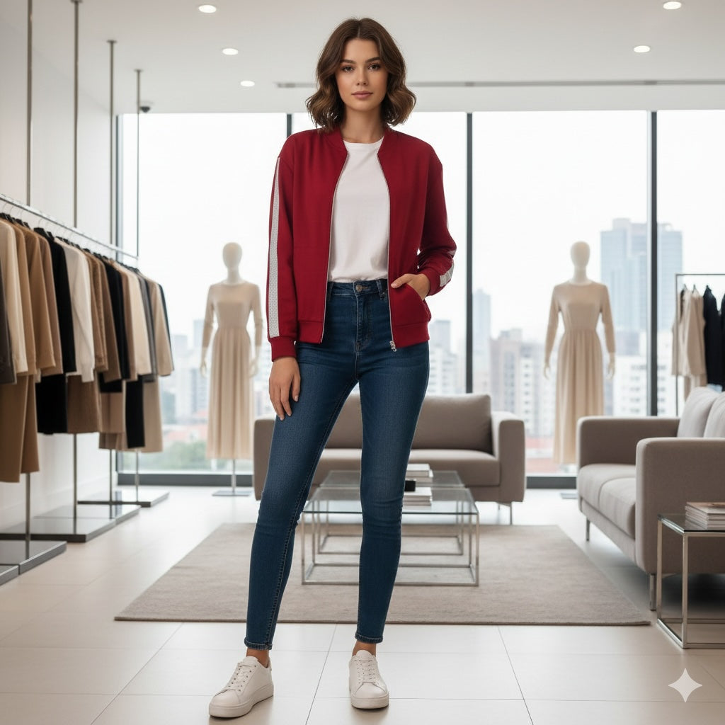 Enjoy Womenswear Sweat Bomberjacke für Damen – Casual Style