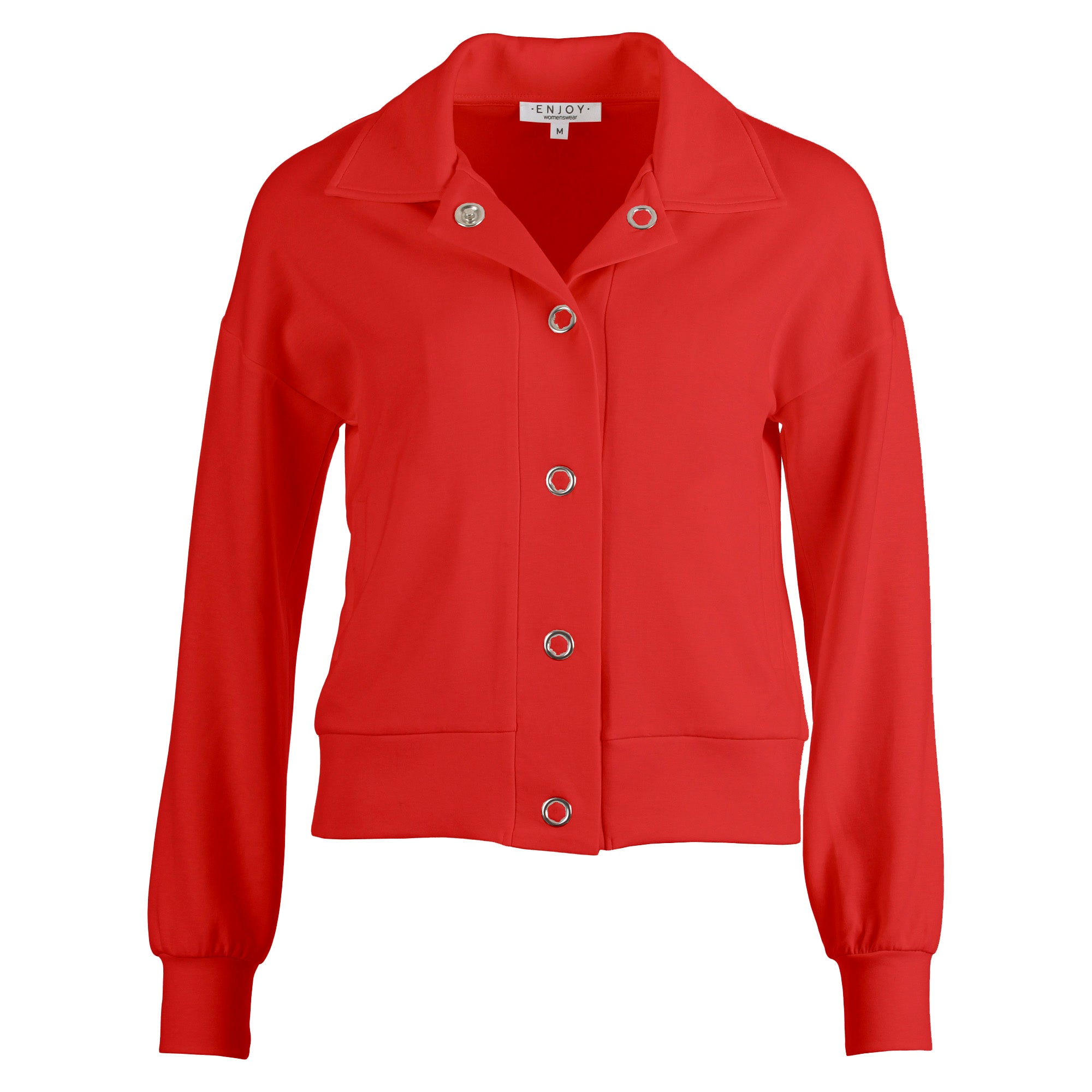 Kurze Sweat Jacke mit Druckknöpfen – in 3 Farben Enjoy