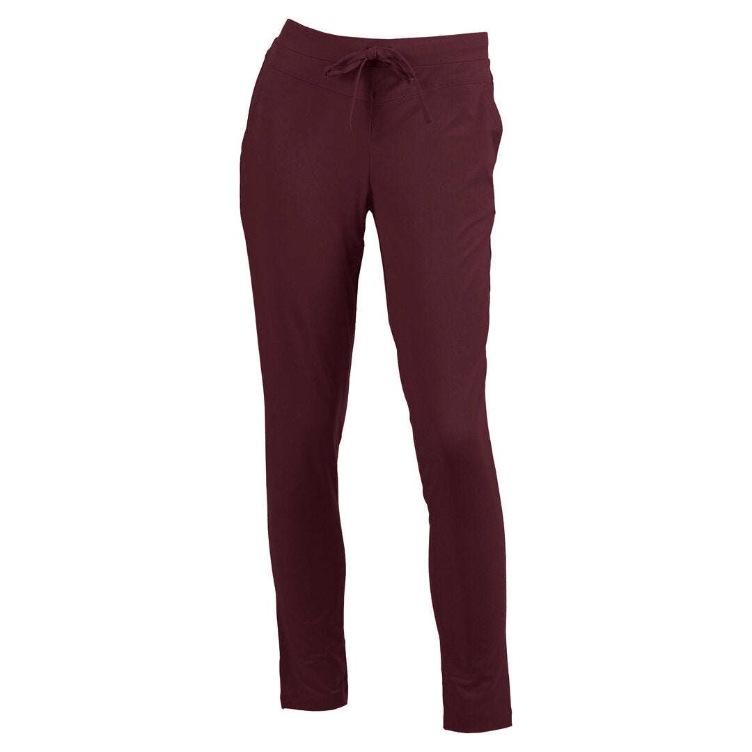 Enjoy Damen Travel Stretch Schlupfhose mit elastischem Bund, bordeaux rot