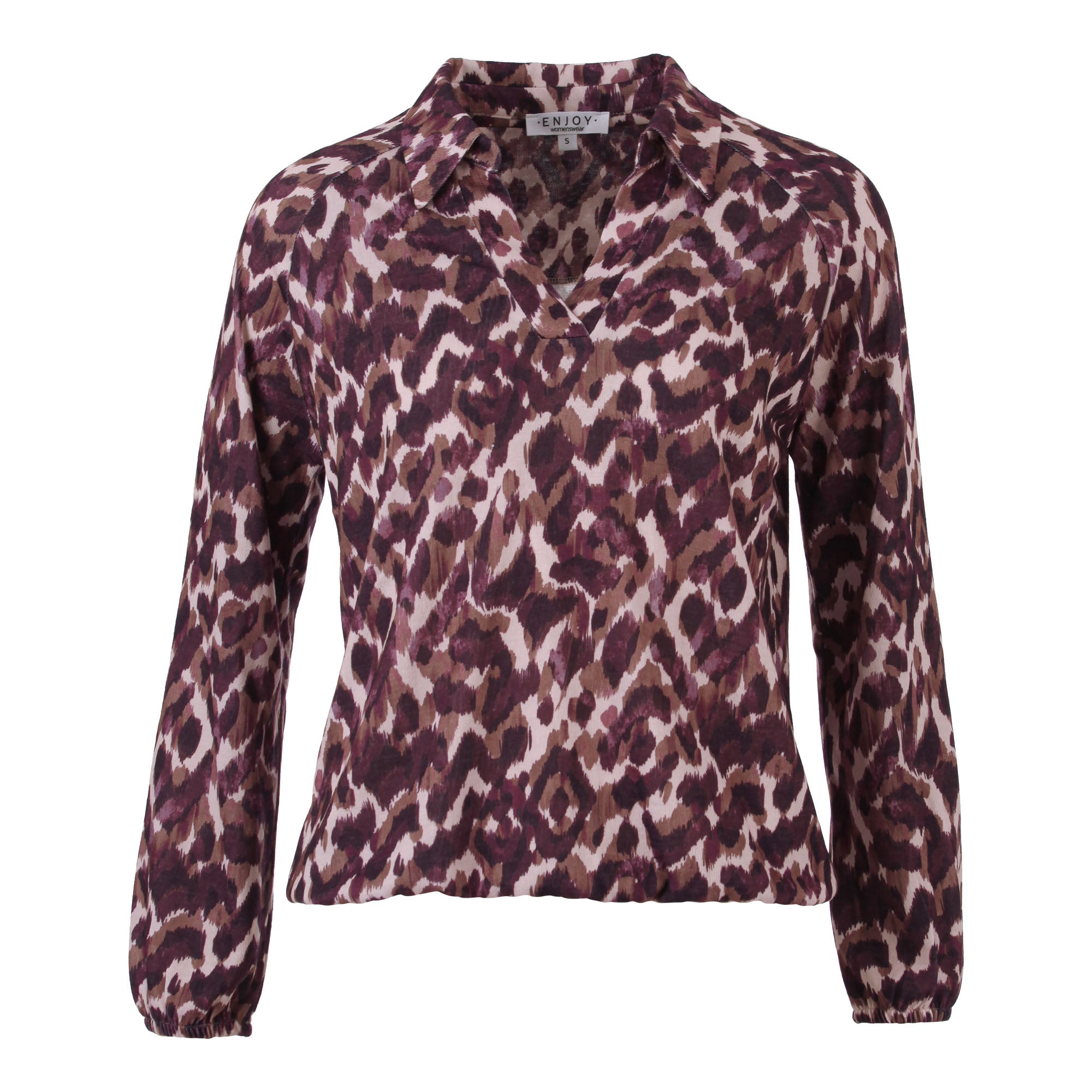 Enjoy Shirt V-Neck Animal Print Viscose