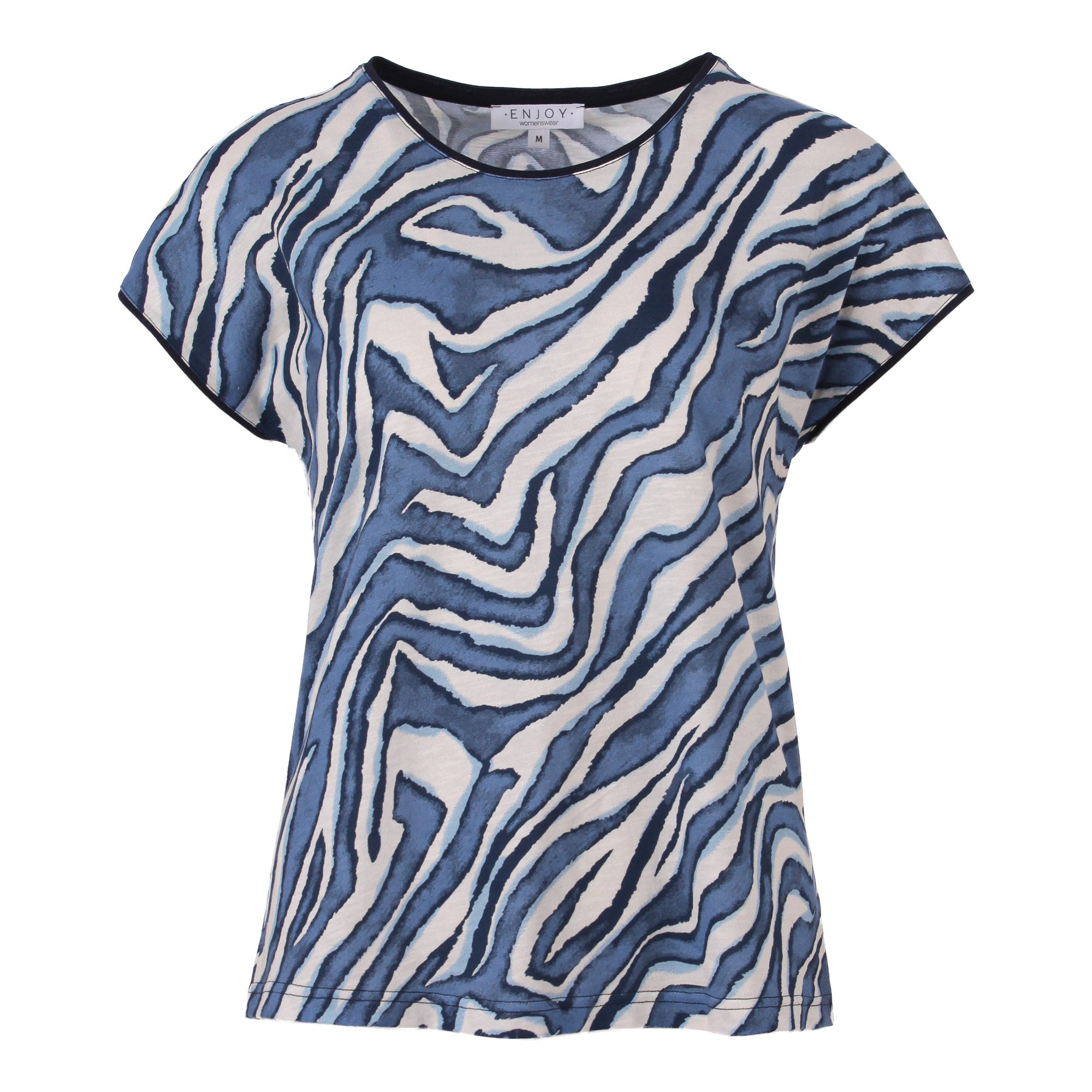 Animal Print Shirt – trendiges Design aus Baumwoll-Modal-Mix