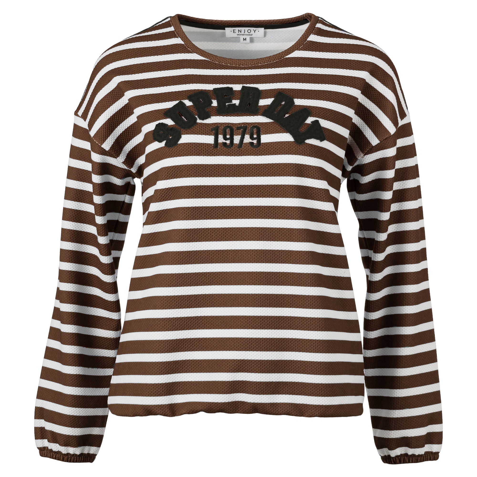 Enjoy Womenswear Sweat Streifen Super Day Print New Season 2026