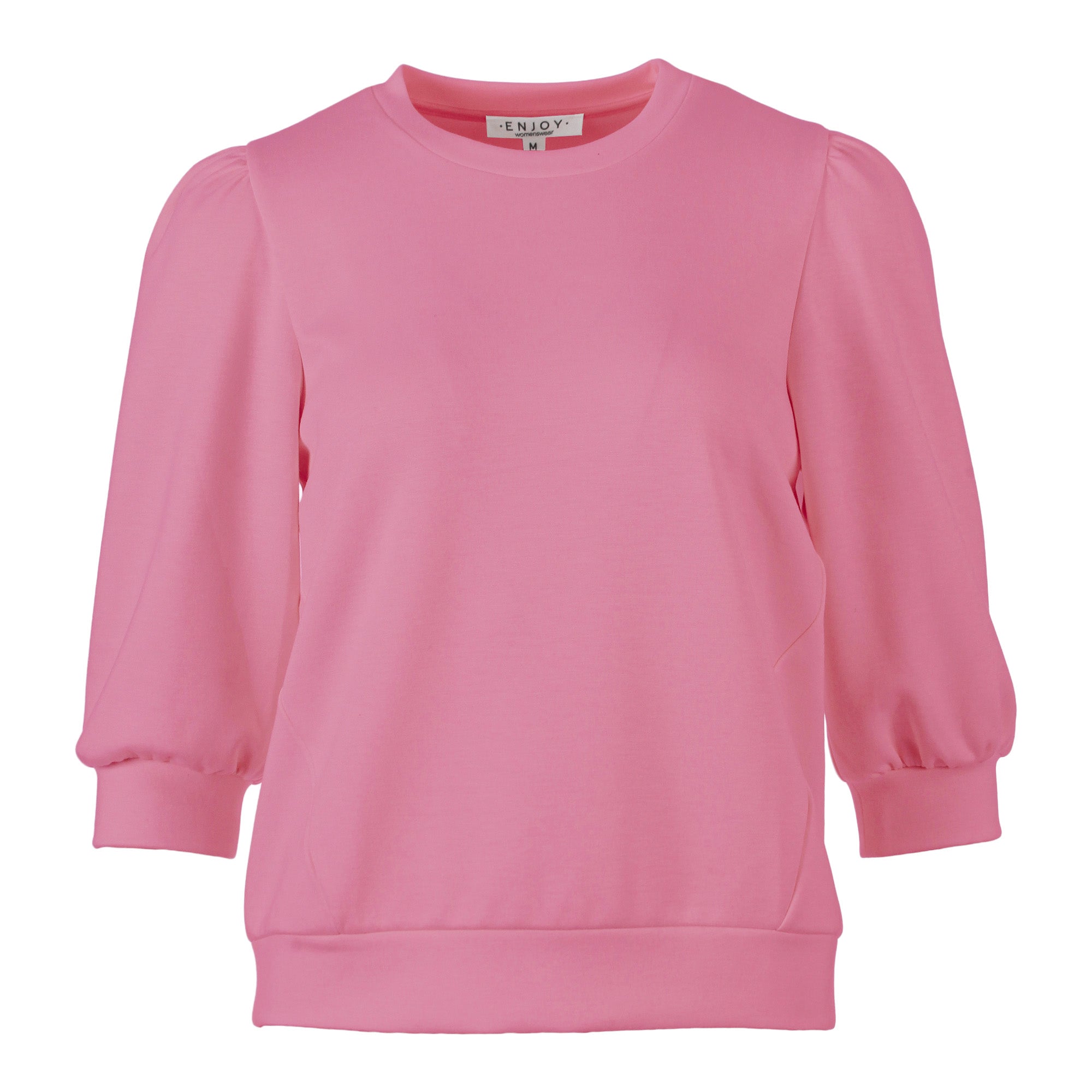 Enjoy Sweatshirt mit Rundhals & 3/4-Arm – Weicher Materialmix aus 52% Modal, 45% Polyester & 3% Elasthan