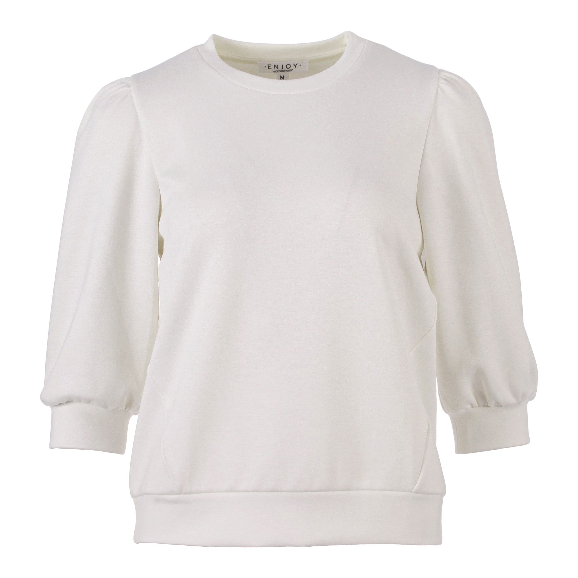 Enjoy Sweatshirt mit Rundhals & 3/4-Arm – Weicher Materialmix aus 52% Modal, 45% Polyester & 3% Elasthan