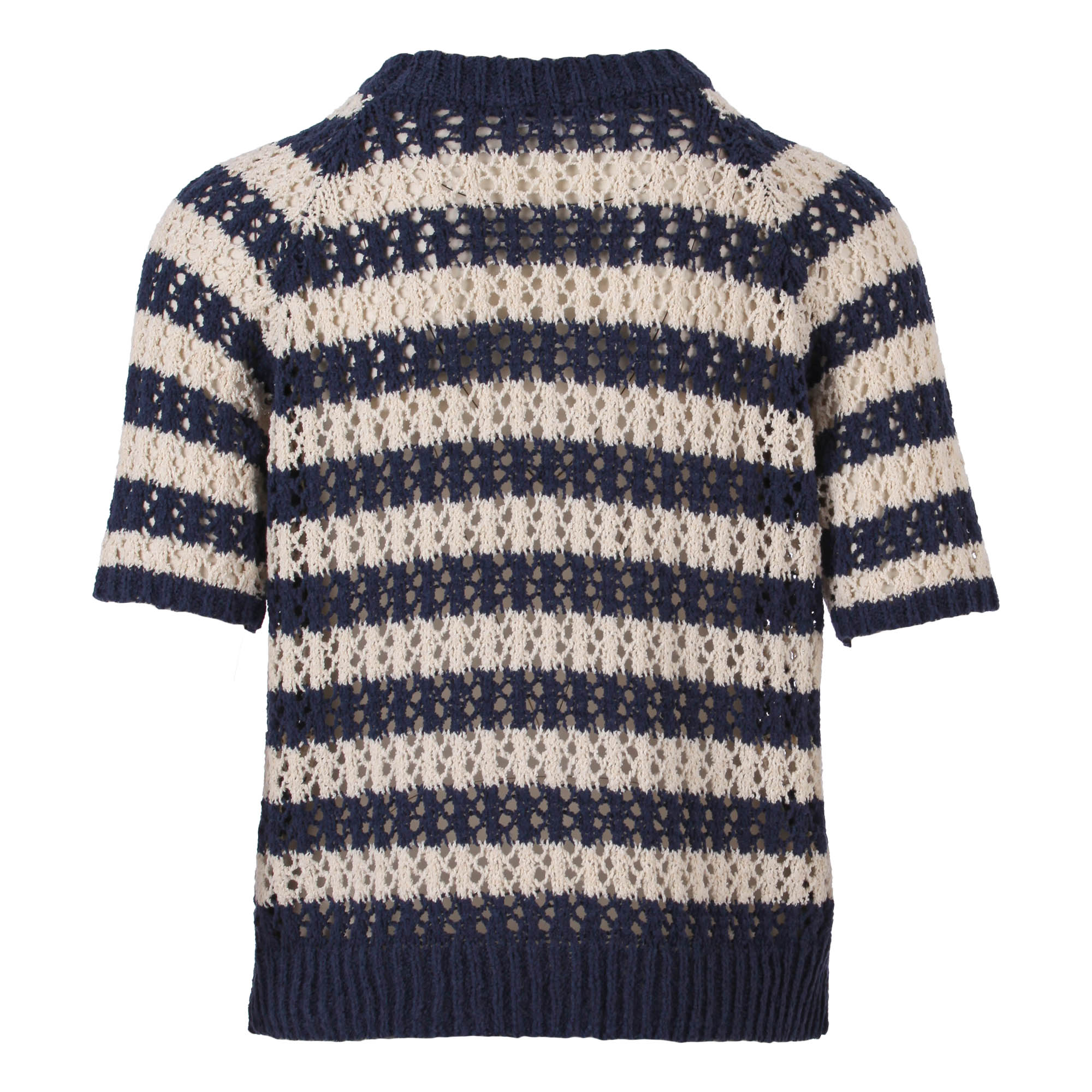 Enjoy Pullover Streifen kurzarm entspannter Look Italian Fashion