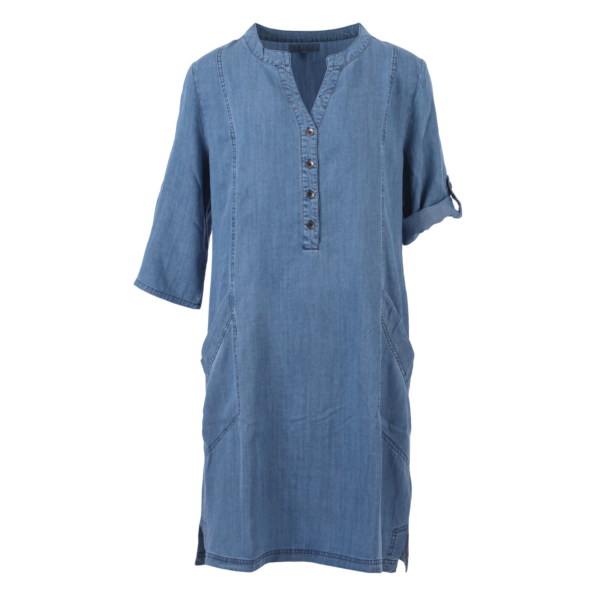 Leichtes Damenkleid in Jeans-Optik – Enjoy Womenswear aus 100% Lyocell (TENCEL™)