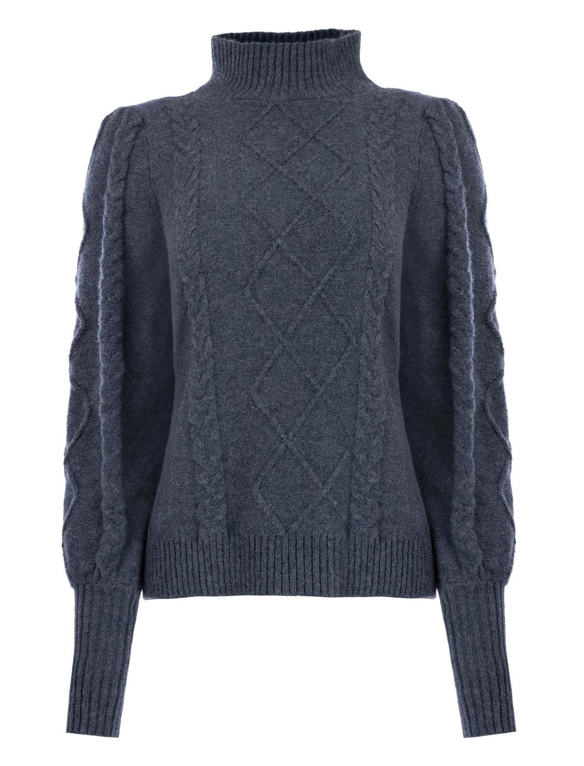NED Dutch Fashion Damen Design Pullover Lindas – Creme mit Zopfmuster