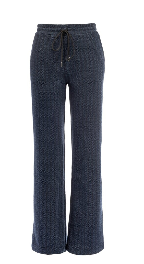 NED Nino Jacquard Hose marine schwarz