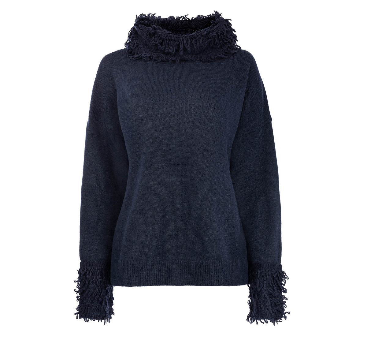 NED Dutch Fashion Design Pullover Isane – mit raffinierten Fransen