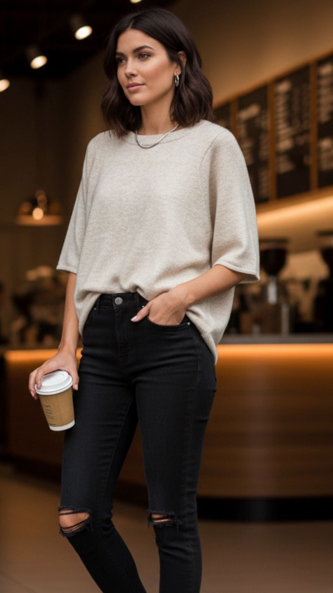 Enjoy Pullover Rundhals 3/4 Arm