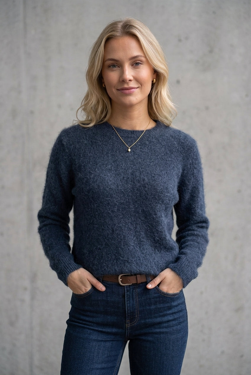 SISLO Rundhals Damen Pullover – Zeitloser Chic für jeden Tag in vielen Farben one size