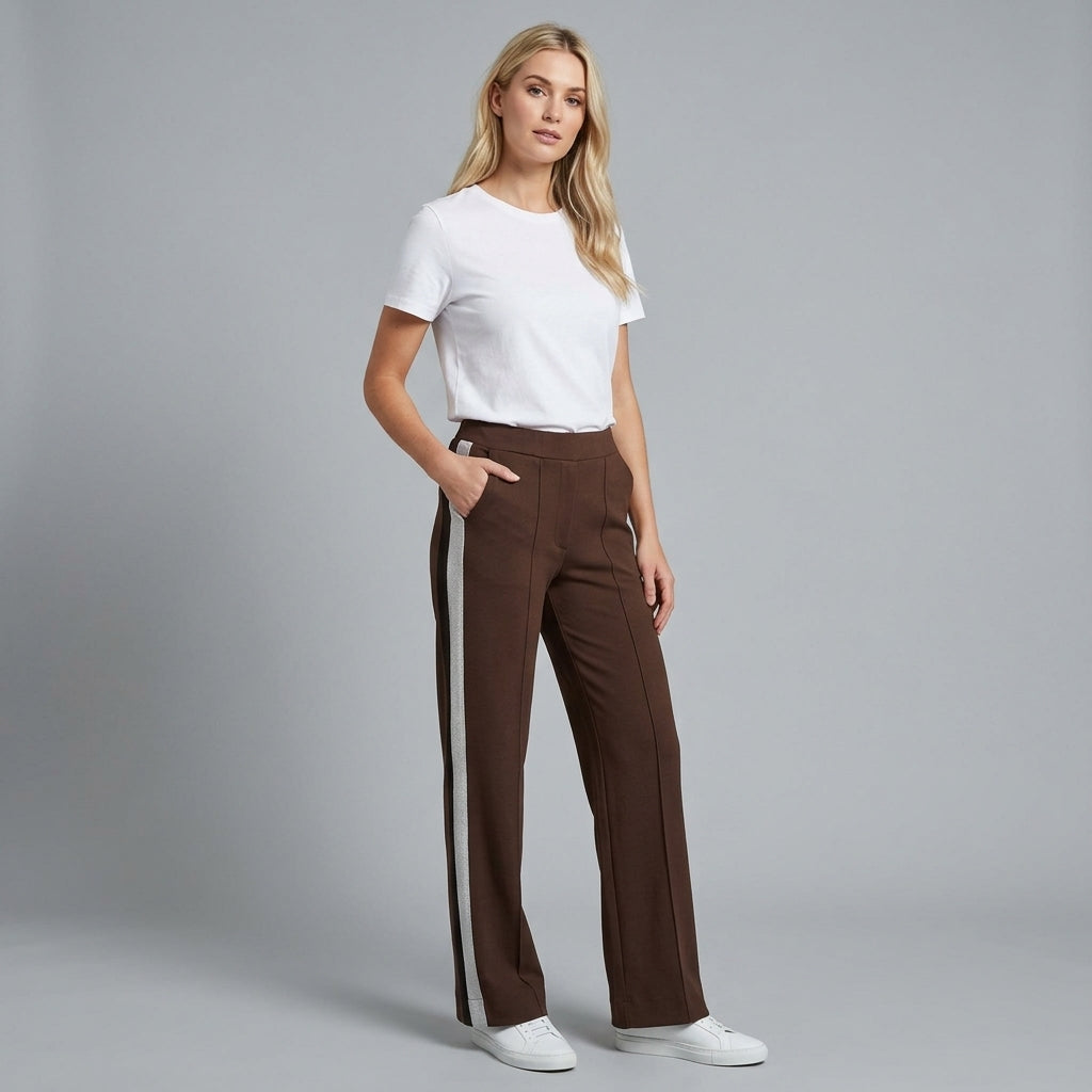 Enjoy Womenswear Damen-Sweathose mit sportlichem Seitenstreifen