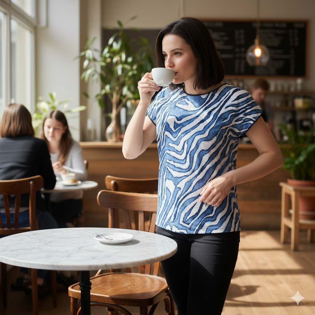 Animal Print Shirt – trendiges Design aus Baumwoll-Modal-Mix