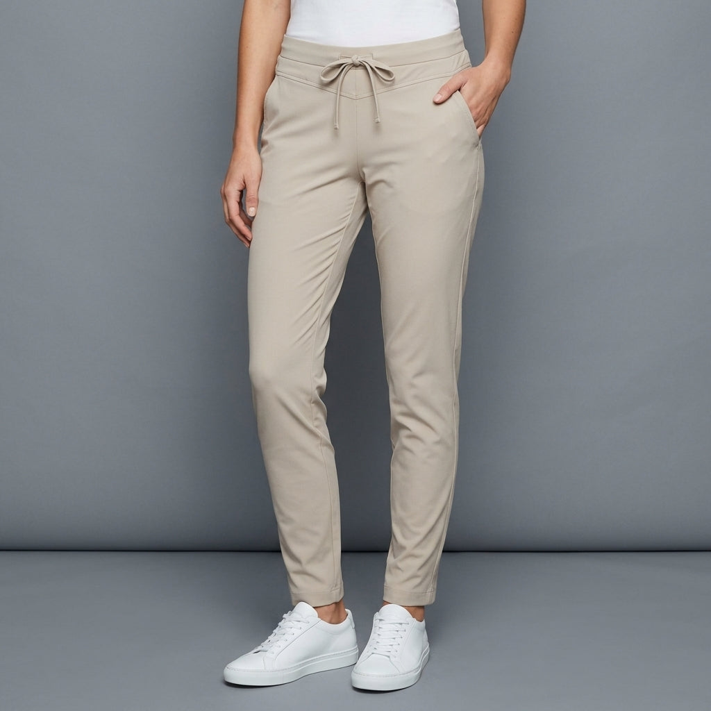 Enjoy Damen Travel Stretch Schlupfhose mit elastischem Bund, beige