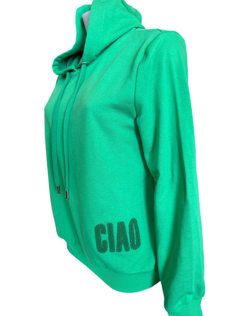 Pamela sweat womanswear Hoodie "CIAO" grün - weitere Ansicht