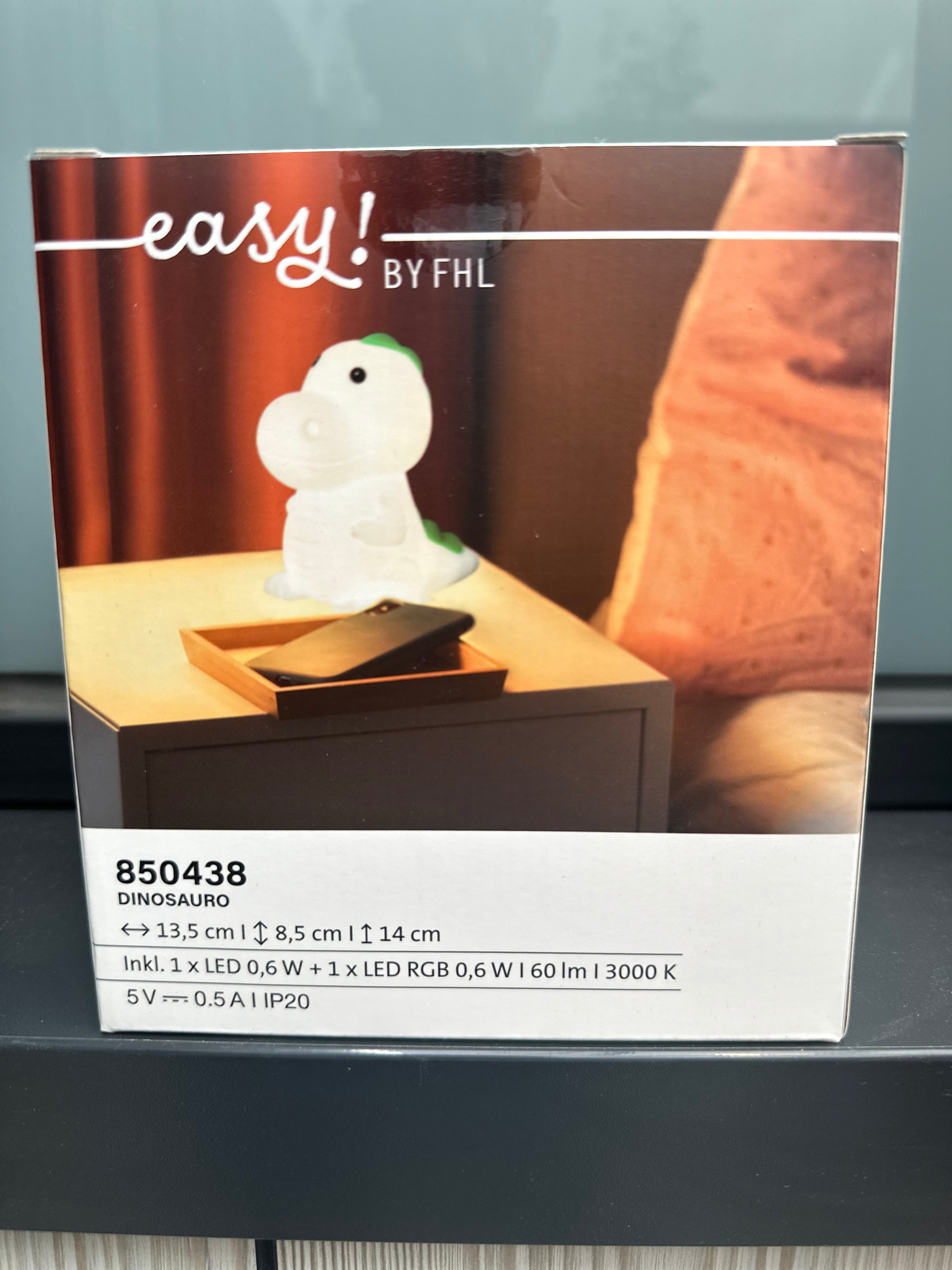 Easy FHL 850438 Dinosauro LED-Tischleuchte Nachtlicht Kinder Lampe