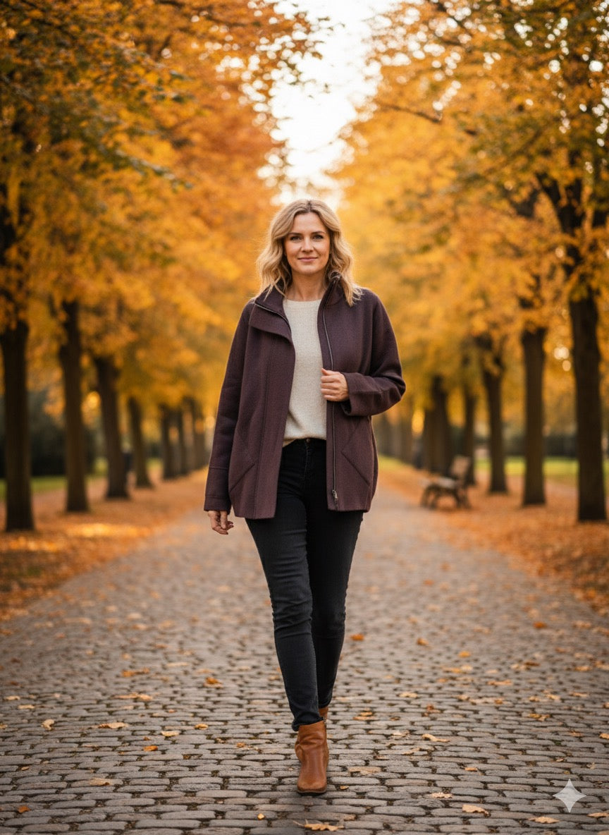 All.you.knit Jacke braun mit Reissverschluss