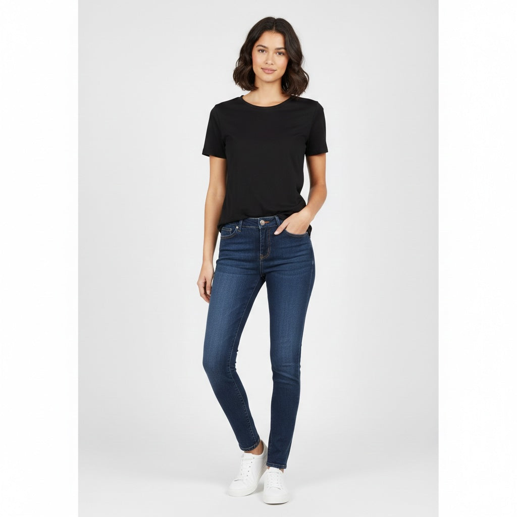 Enjoy Jeans Slim Superstretch 5 Pocket dark Denim Col 185
