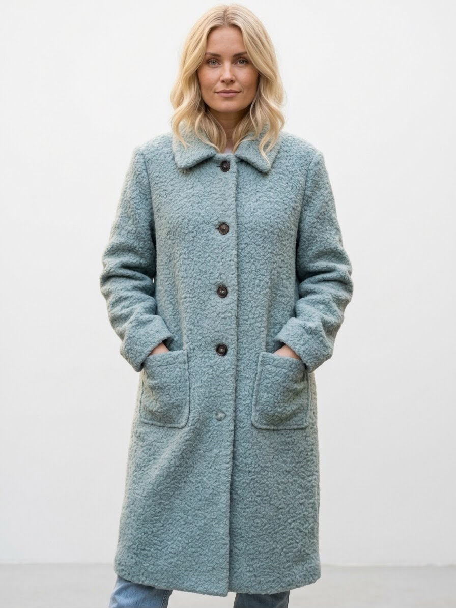 NED Dutch Fashion Damenmantel KANA – eleganter unifarbener Mantel für Herbst & Winter 2026