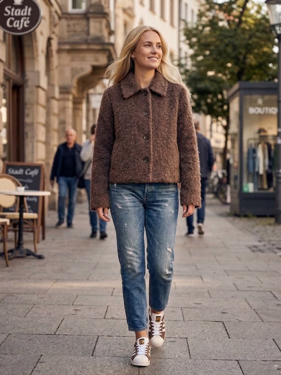 NED Dutch Fashion Damenjacke SANDE – elegante unifarbene Jacke