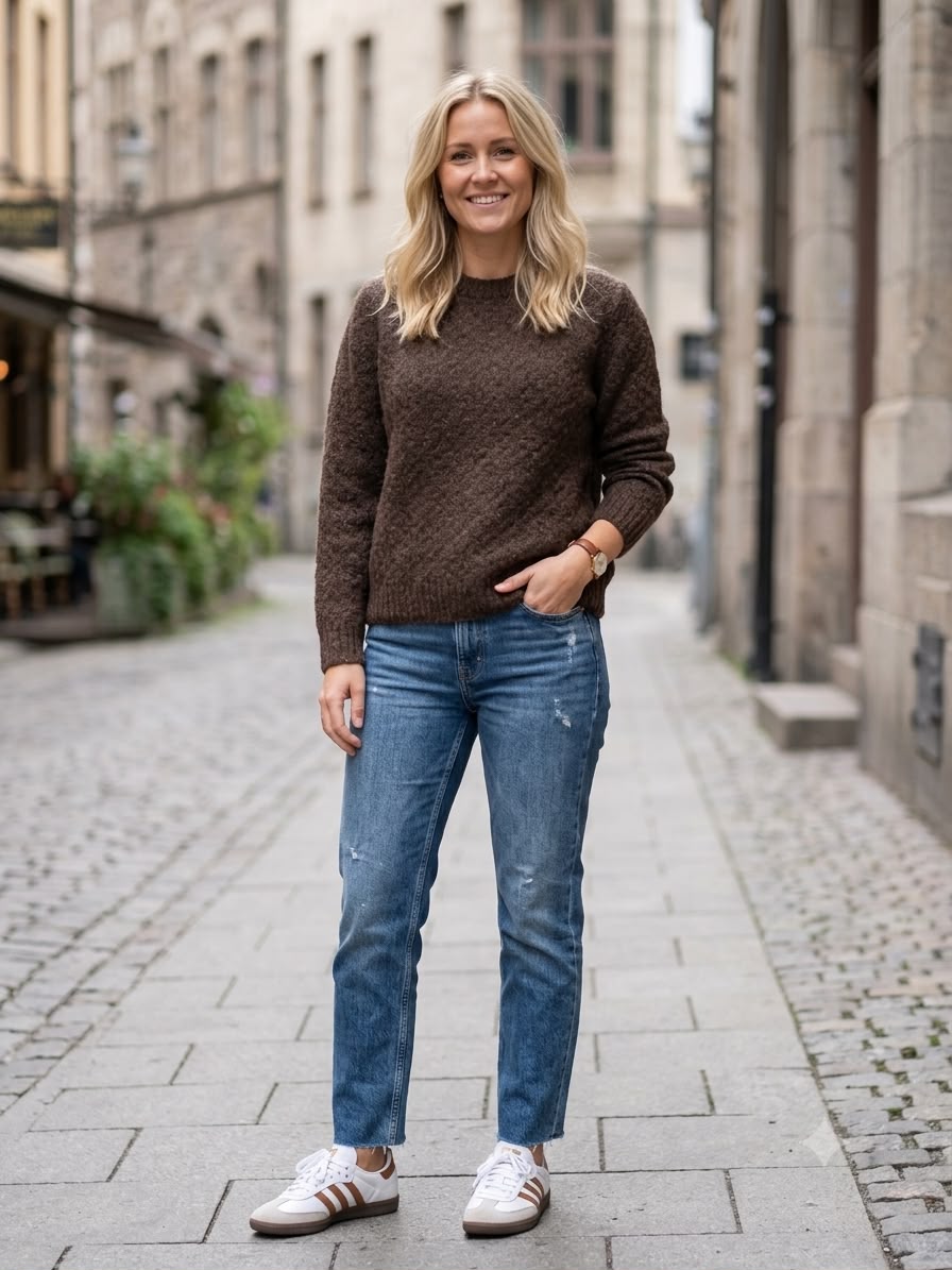 Eleganter Damenpullover mit Pailletten – Hochwertiger Strickpullover mit Wollanteil und edlem Glanz NED Dutch Fashion