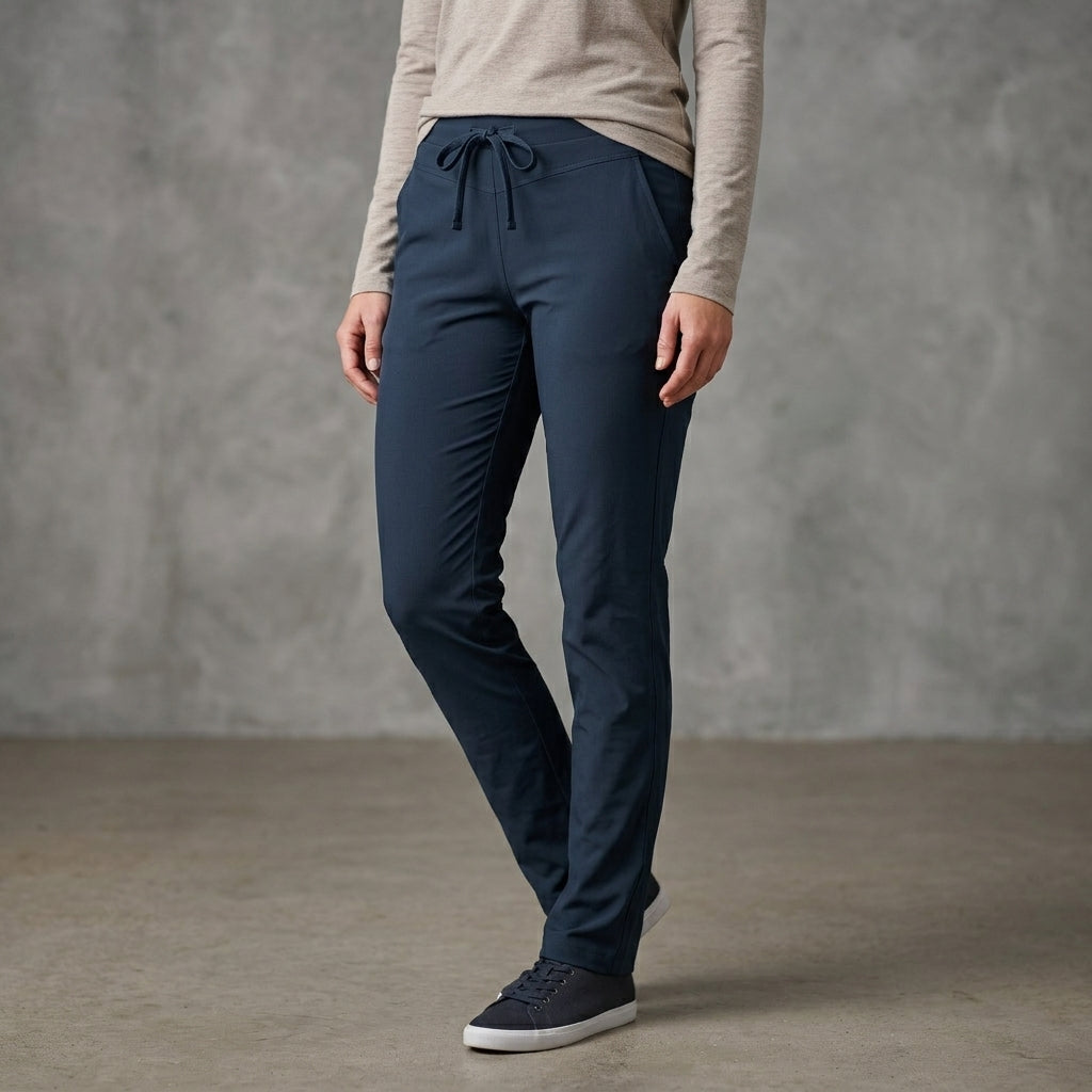 Enjoy Damen Travel Stretch Schlupfhose mit elastischem Bund, marine