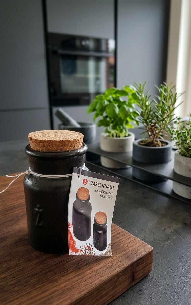 Zassenhaus Gewürzdose anthrazit 2 Größen aus Keramik
