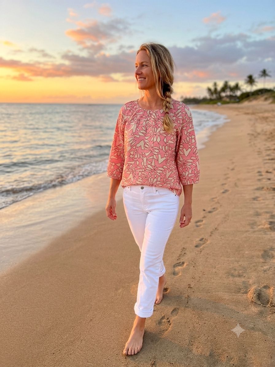 Bluse mit grafischem Allover-Print – feminin & sommerlich Enjoy womenswear