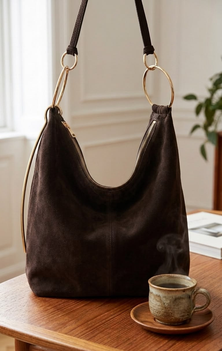 Leder-Umhängetasche Damen – Elegante Schultertasche aus Echtleder in 4 Farben