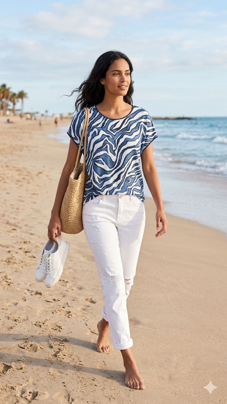 Animal Print Shirt – trendiges Design aus Baumwoll-Modal-Mix