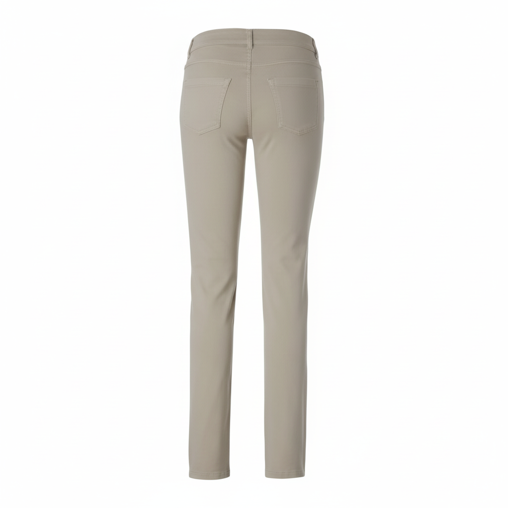 PAMELA Superstretch Hose 5 Pocket Jeans Damen, beige Fb. 23 Gr. 34 bis Gr. 46 – Produktansicht Panta Loni