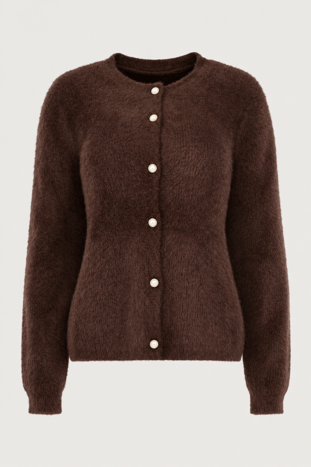 NED DELTA Strick-Cardigan – braun – Vorderansicht #Farbe_Braun