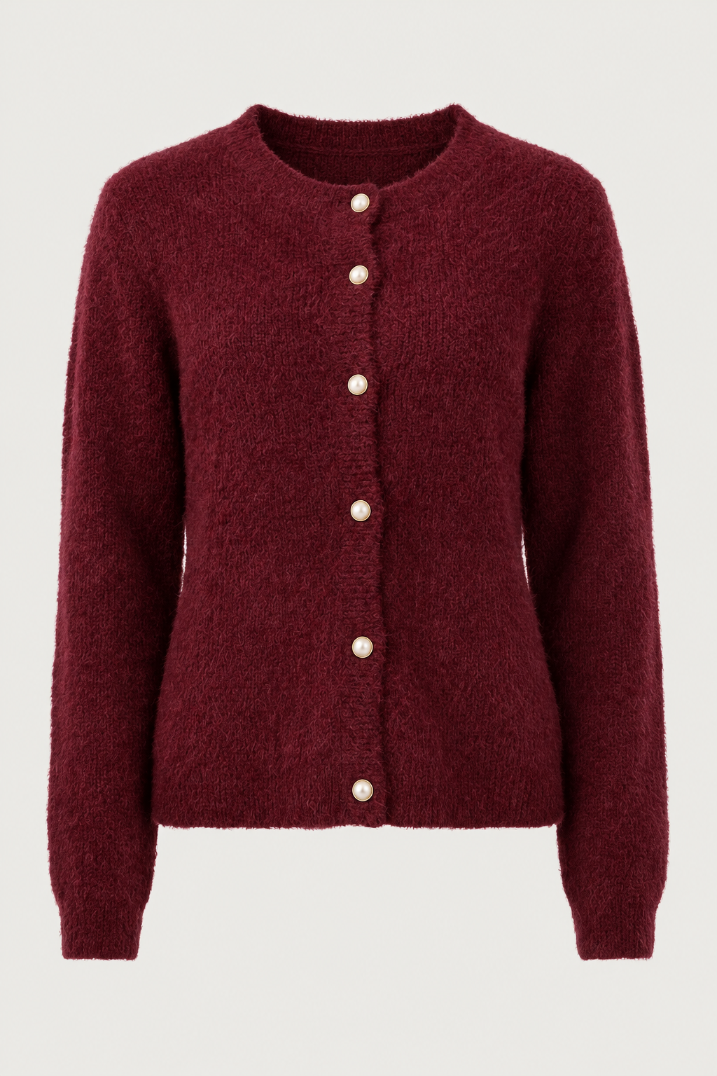 NED DELTA Strick-Cardigan – rot – Vorderansicht #Farbe_Rot