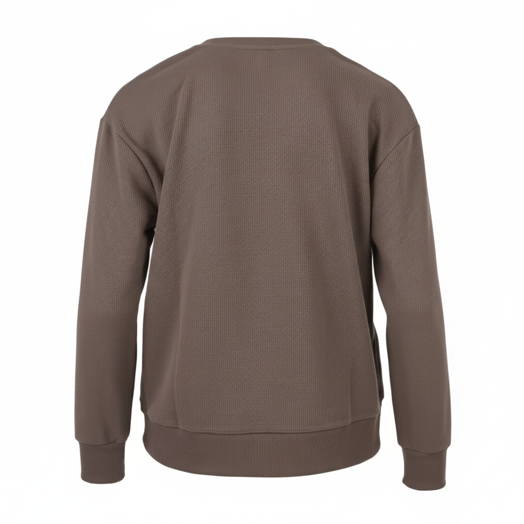 Enjoy Sweatshirt aus Baumwolle – Farbe Taupe – Detailansicht Panta Loni