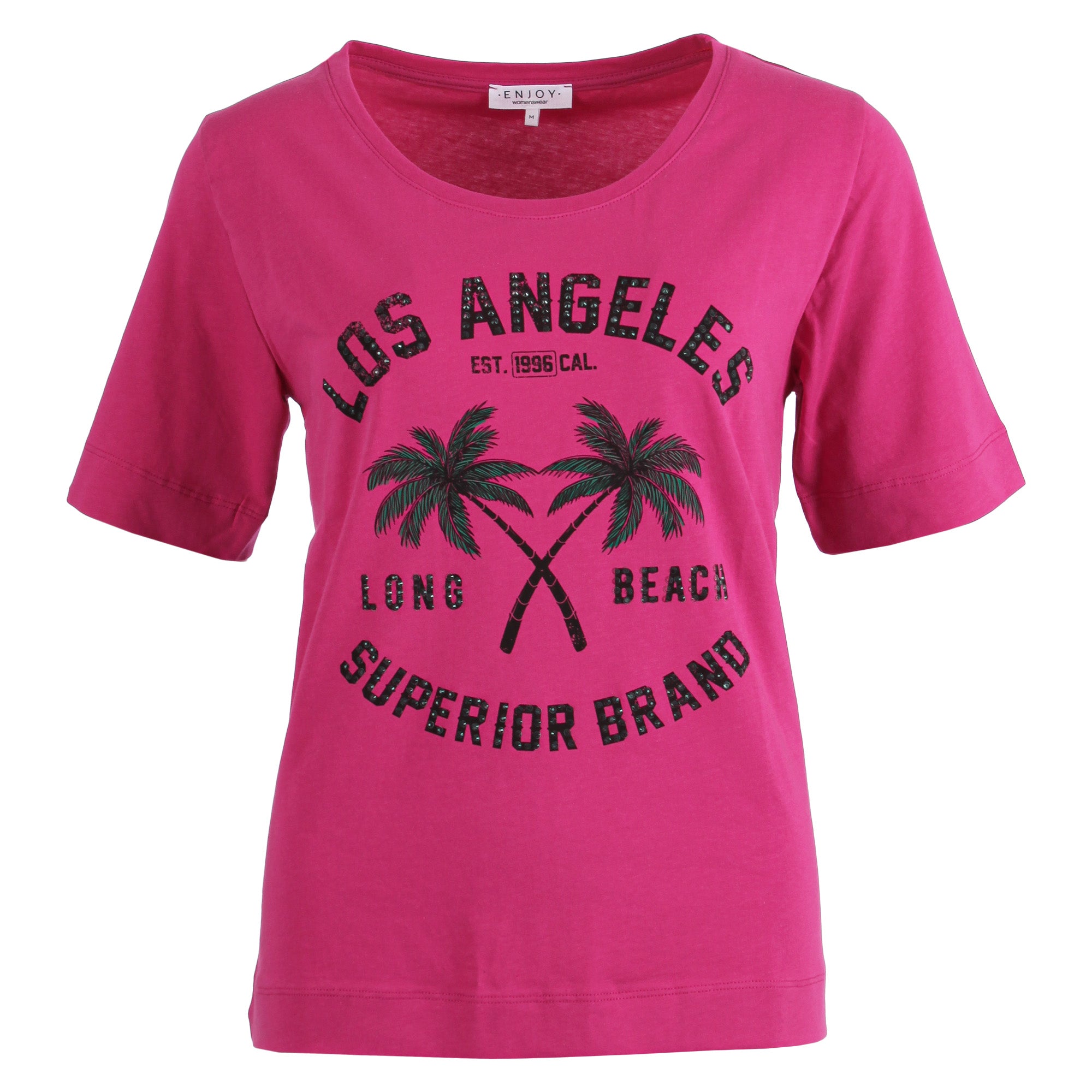 Nachhaltiges Damen T-Shirt aus Baumwolle mit Los Angeles Print – Trendiges Sommer Shirt