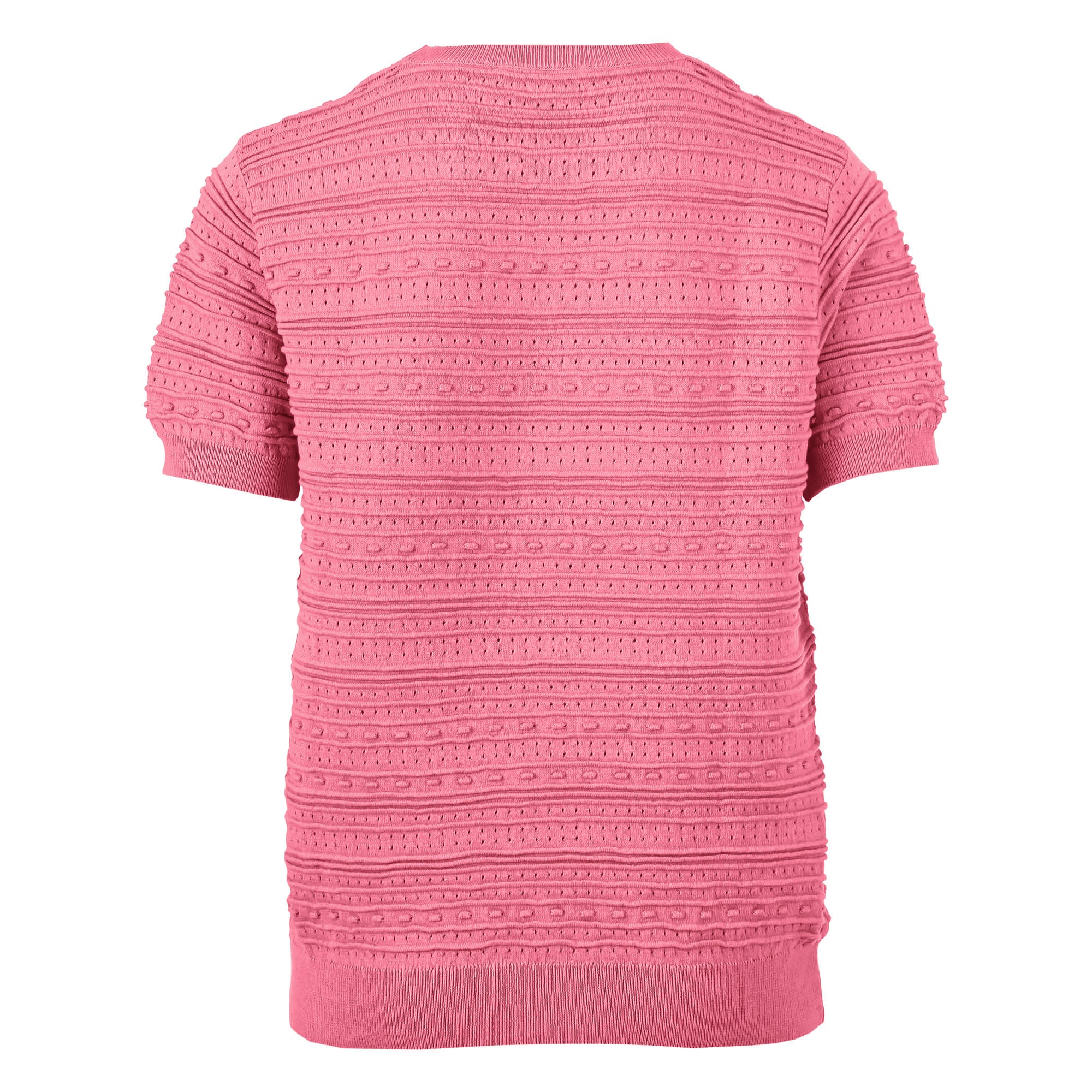 Enjoy womenswear Kurzarm Häkelpullover aus 100 % Baumwolle