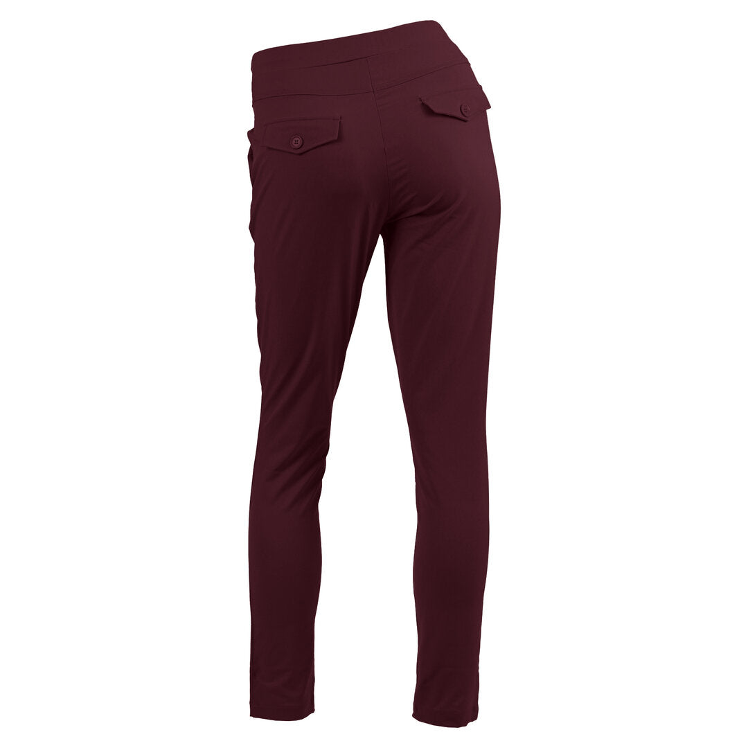 Enjoy Damen Travel Stretch Schlupfhose mit elastischem Bund, bordeaux rot - weitere Ansicht