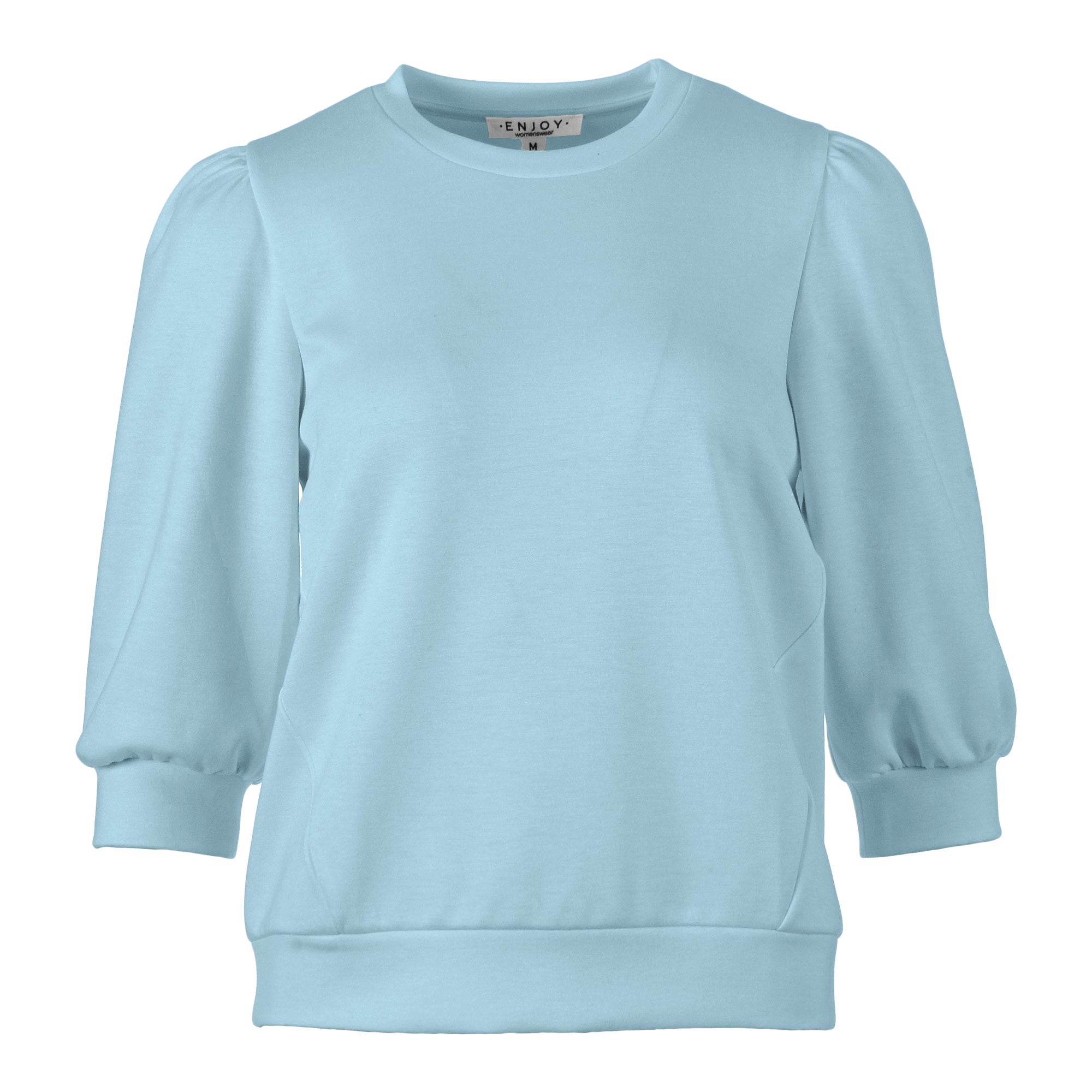 Enjoy Sweatshirt mit Rundhals & 3/4-Arm – Weicher Materialmix aus 52% Modal, 45% Polyester & 3% Elasthan