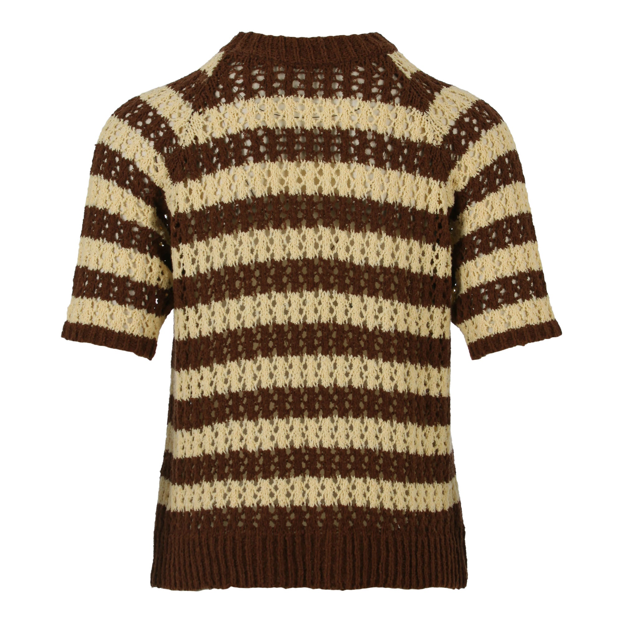 Enjoy Pullover Streifen kurzarm entspannter Look Italian Fashion