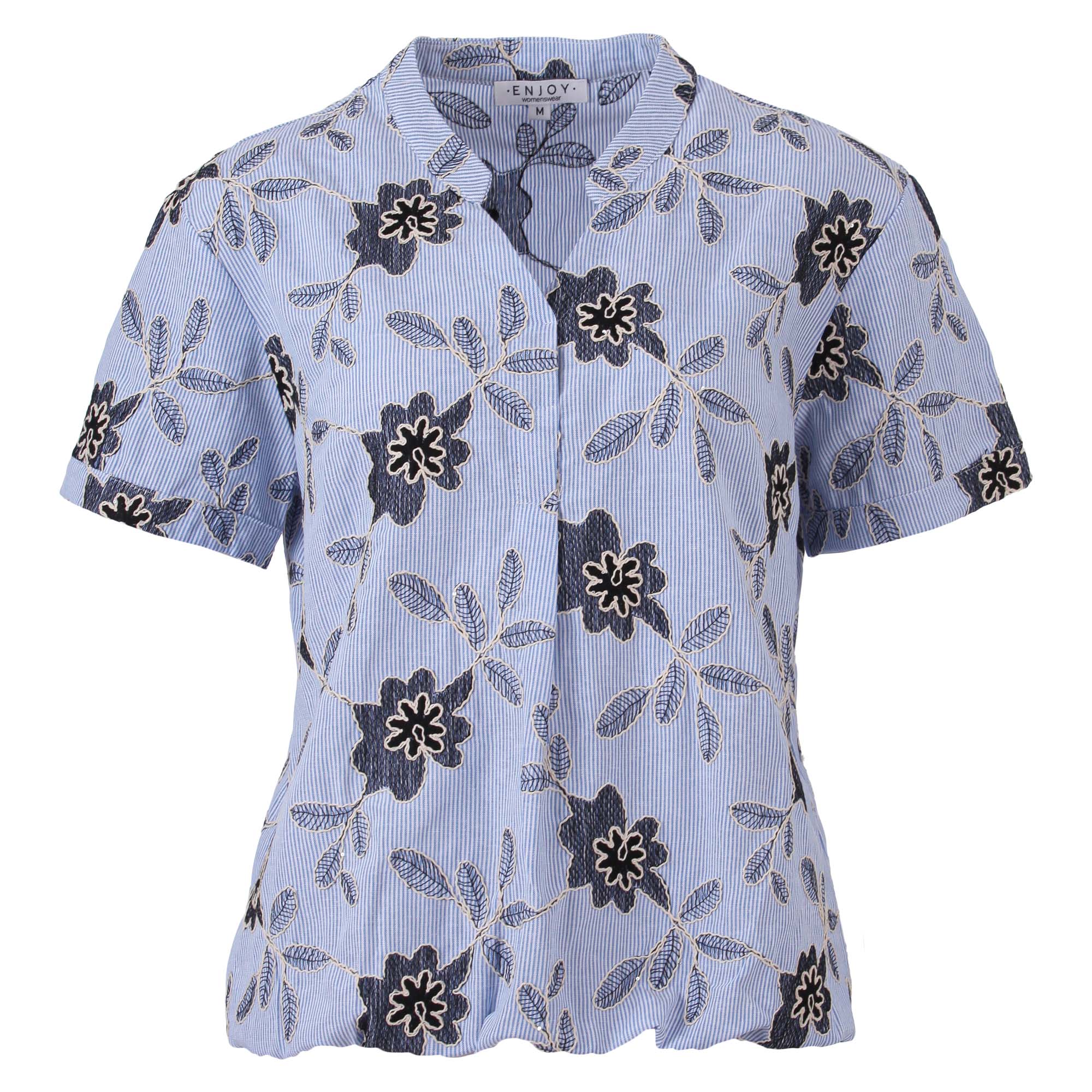 Bluse mit Stickerei von Enjoy womenswear – Feminine Details & natürlicher Komfort