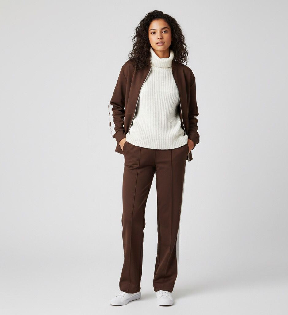Enjoy Womenswear Damen-Sweathose mit sportlichem Seitenstreifen