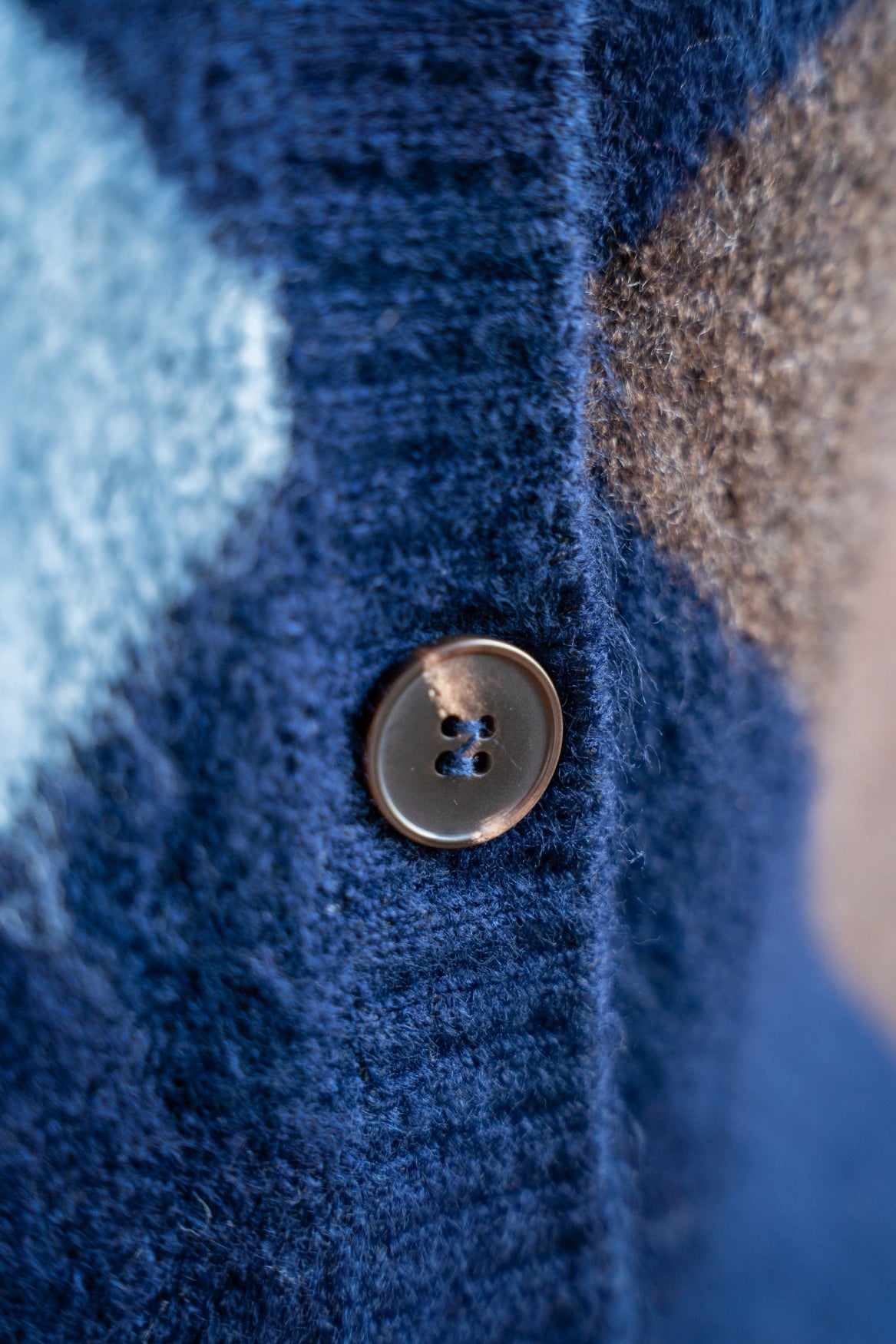 ICNK Amsterdam Damen-Strickjacke mit Rhombenmuster