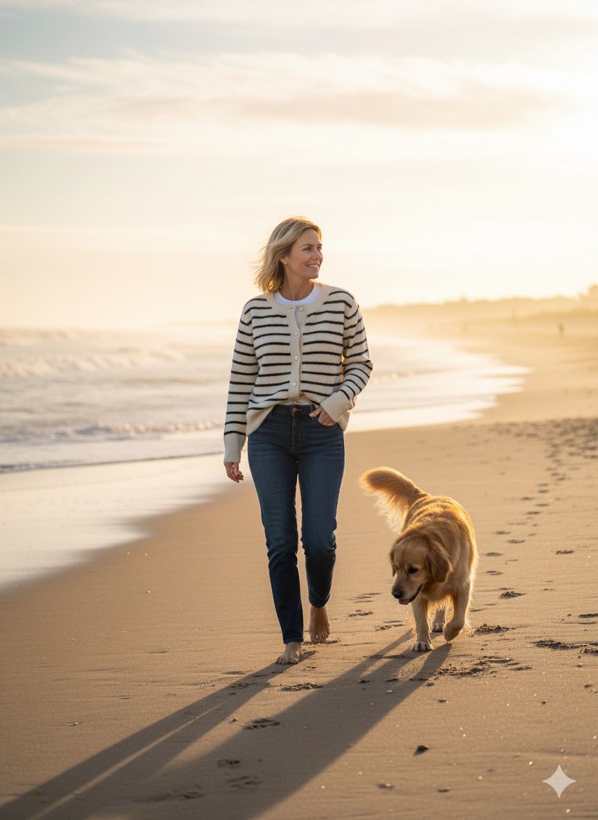 Enjoy Strickjacke Streifen – Detail Panta Loni