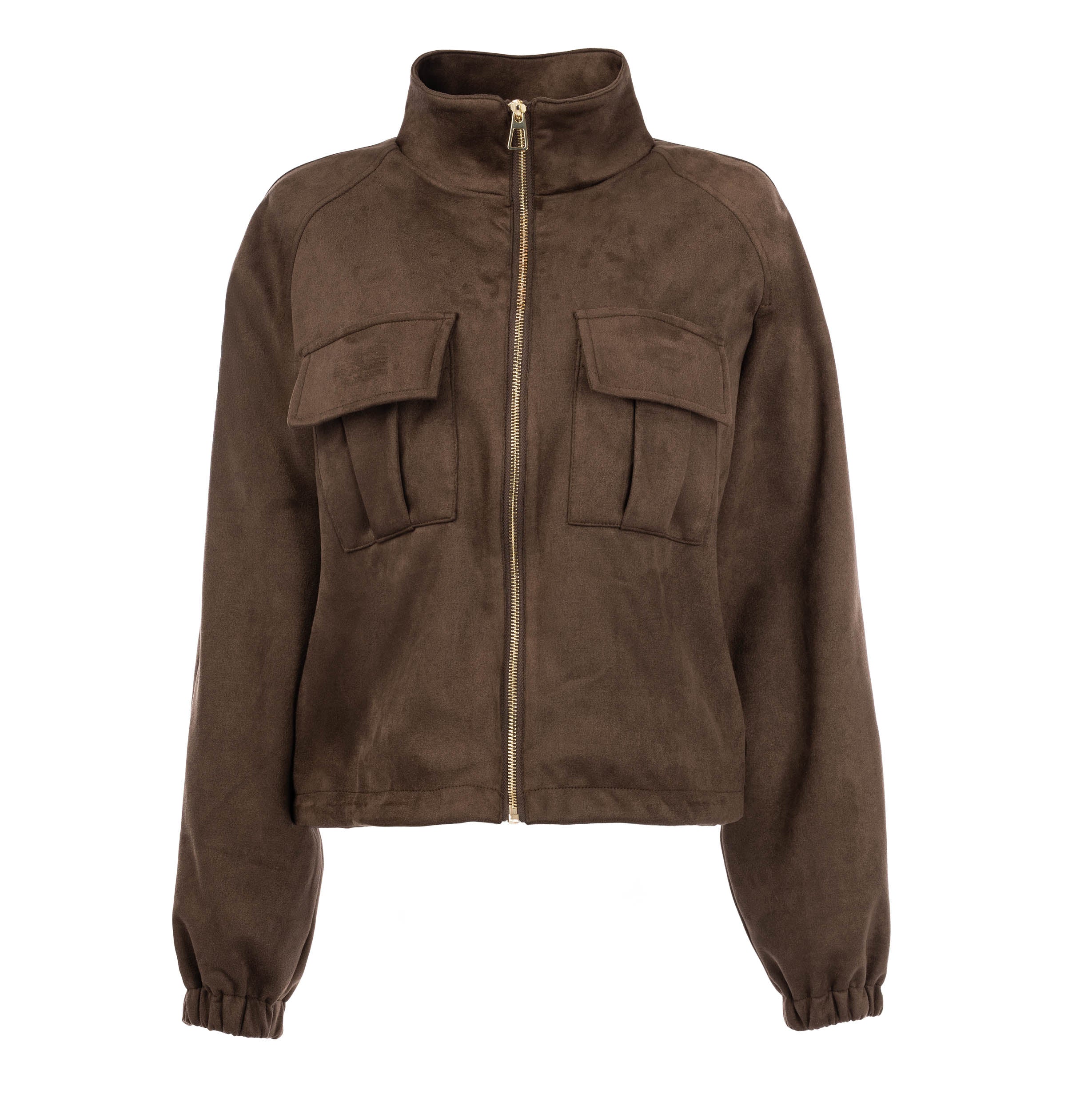 Modische Damen Blouson-Jacke in Wildleder-Optik – NED Dutch Fashion