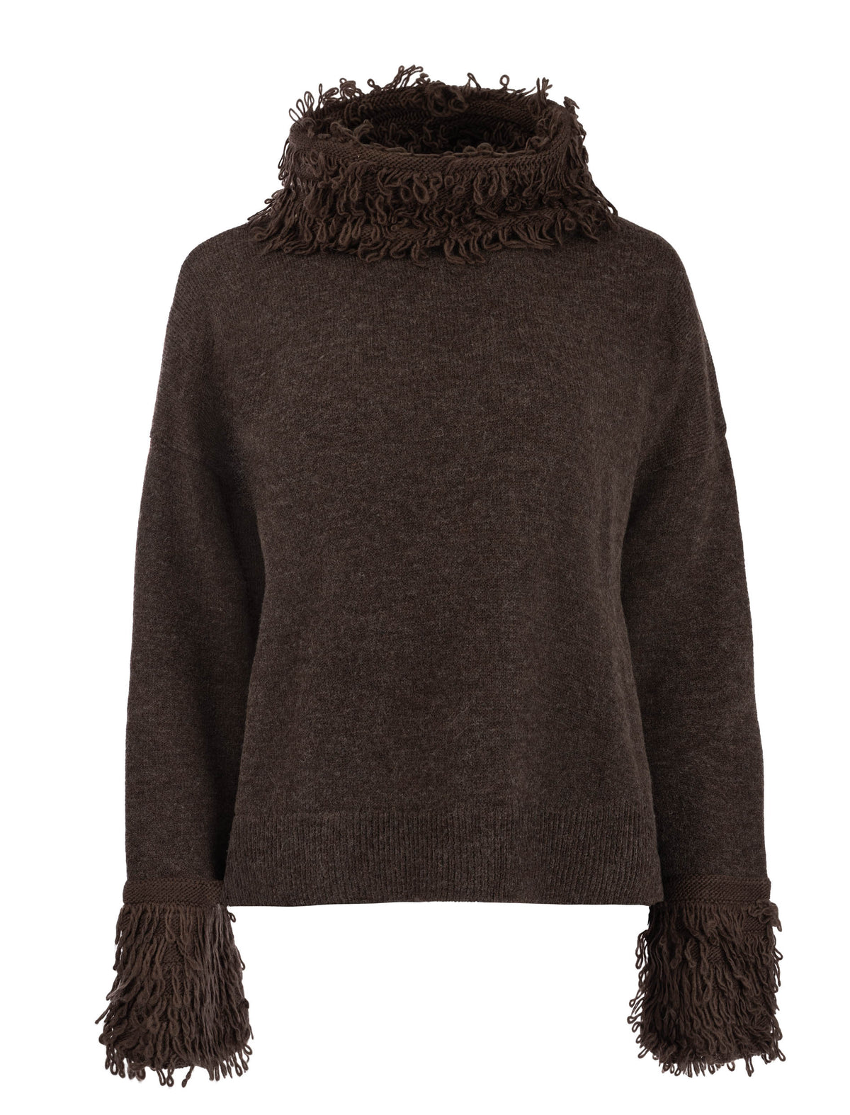 NED Dutch Fashion Design Pullover Isane – mit raffinierten Fransen