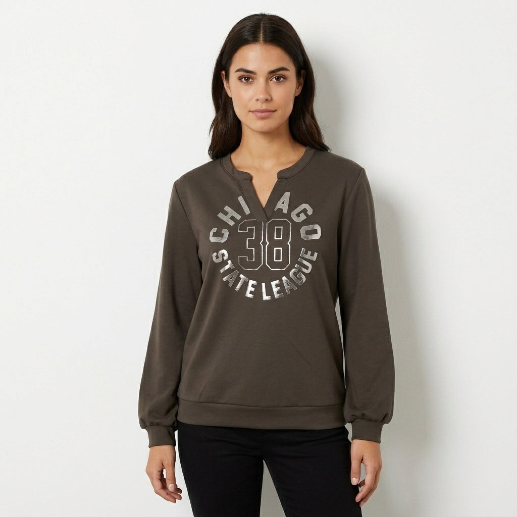 Enjoy womenswear Damen Sweat Shirt Chicago Print