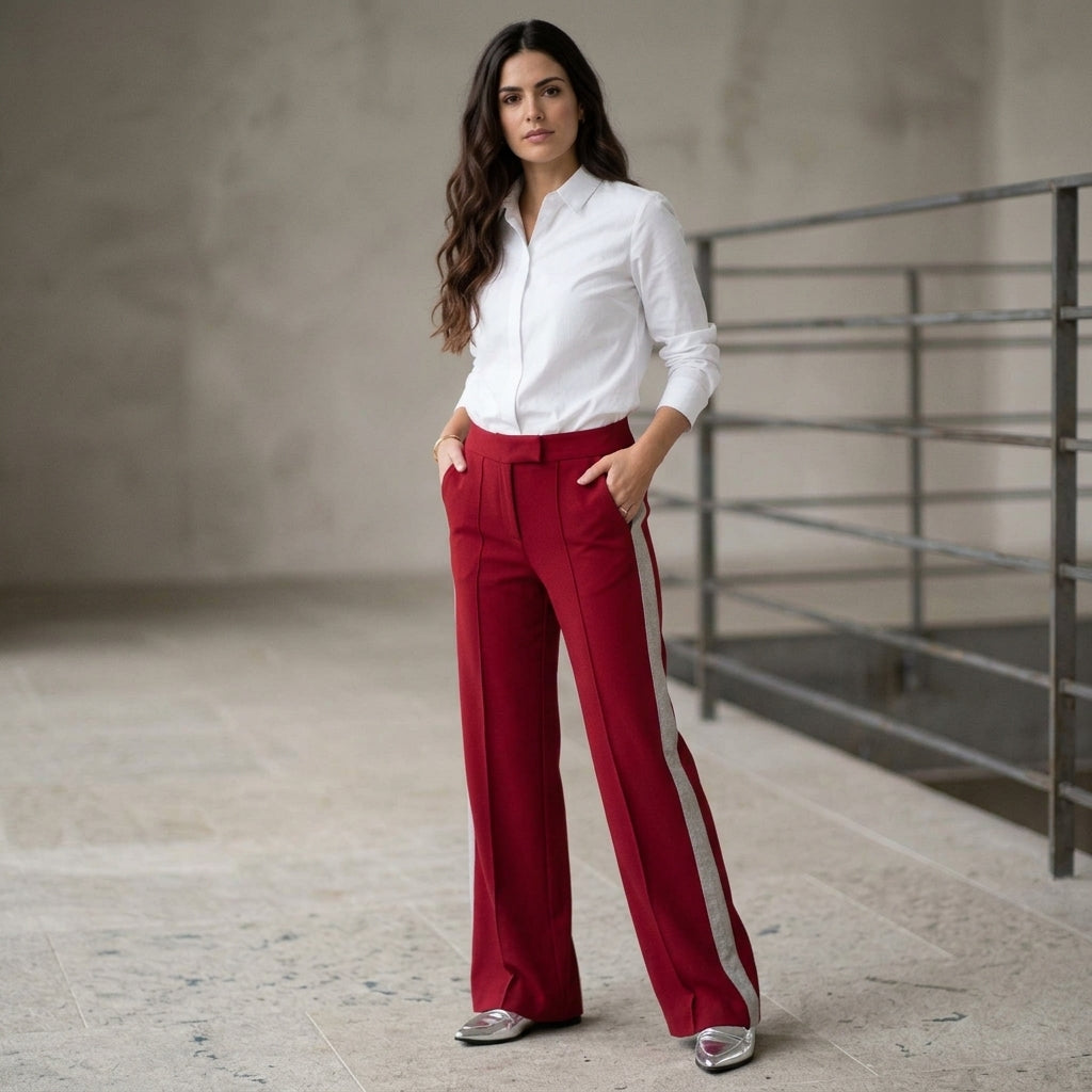 Enjoy Womenswear Damen-Sweathose mit sportlichem Seitenstreifen