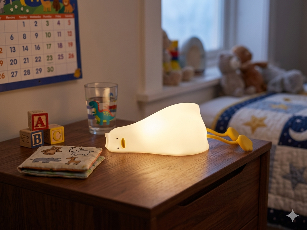 LED-Silikon-Nachtleuchte „Ducky Tischleuchte Easy! by FHL Kinder Lampe